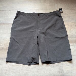 Volcom Mens Grey Surf And Turf 4 Way Stretch Shorts 38